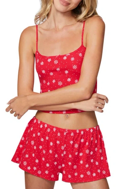 Florence By Mills Cotton Blend Pajamas In Scarlet Snow