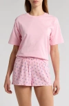 Florence By Mills Couch Date Oversize Cotton T-shirt In Candy Pink