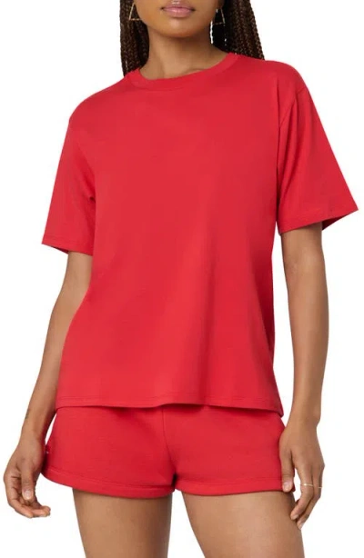 Florence By Mills Couch Date Oversize Cotton T-shirt In Scarlet