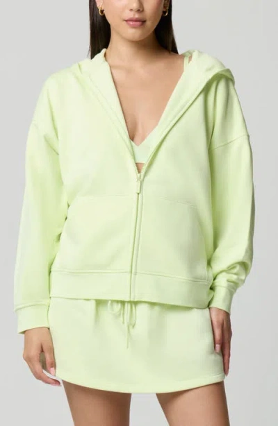 Florence By Mills Cozy Crush Forever Embroidered Oversize Graphic Zip Hoodie In Green