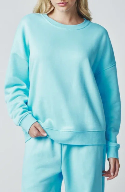 Florence By Mills Cozy Crush Oversize Sweatshirt In Blue