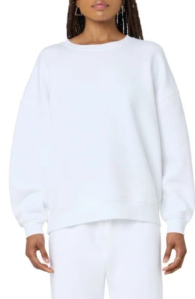 Florence By Mills Cozy Crush Oversize Sweatshirt In Bright White