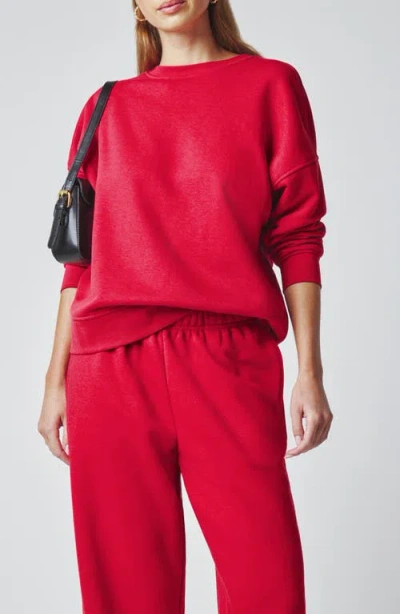 Florence By Mills Cozy Crush Oversize Sweatshirt In Red