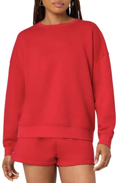 Florence By Mills Cozy Crush Oversize Sweatshirt In Scarlet