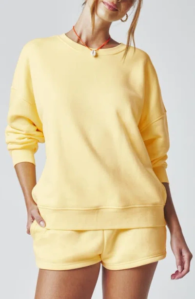 Florence By Mills Cozy Crush Oversize Sweatshirt In Yellow