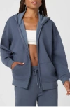 Florence By Mills Cozy Crush Oversize Zip Hoodie In Blue