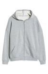 Florence By Mills Cozy Crush Oversize Zip Hoodie In Heather Grey