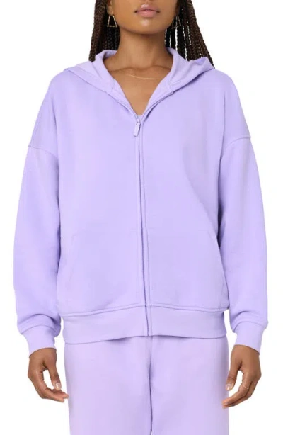 Florence By Mills Cozy Crush Oversize Zip Hoodie In Millie Lavender