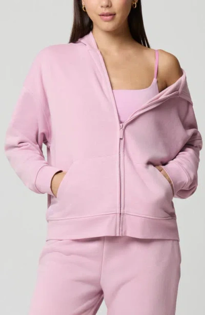 Florence By Mills Cozy Crush Oversize Zip Hoodie In Pink
