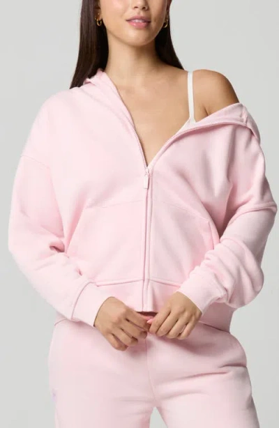Florence By Mills Cozy Crush Oversize Zip Hoodie In Pink