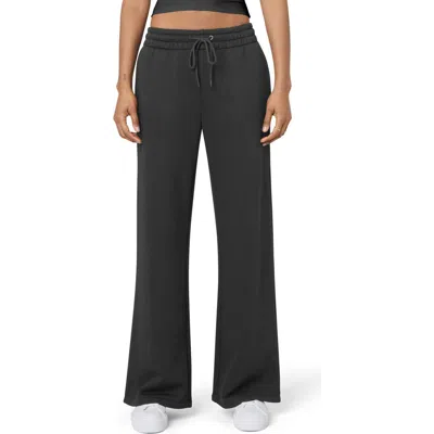 Florence By Mills Cozy Crush Wide Leg Sweatpants In Black