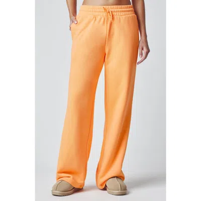 Florence By Mills Cozy Crush Wide Leg Sweatpants In Orange