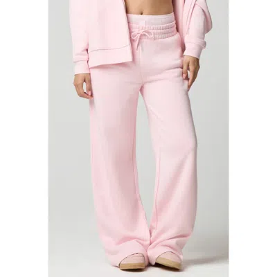 Florence By Mills Cozy Crush Wide Leg Sweatpants In Pink