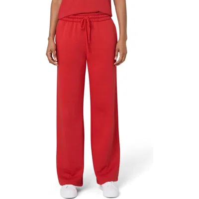 Florence By Mills Cozy Crush Wide Leg Sweatpants In Scarlet