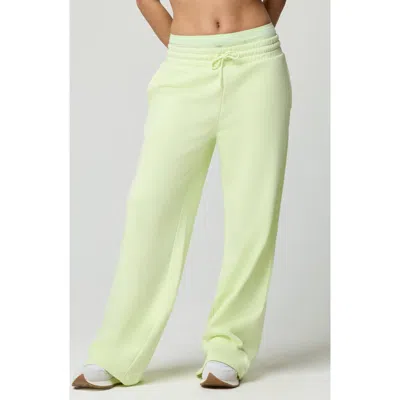 Florence By Mills Cozy Crush Wide Leg Sweatpants In Yellow