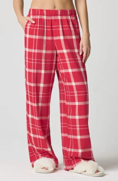 Florence By Mills Cozy Flannel Sleep Pants In Red