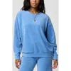Florence By Mills Crewneck Velour Sweatshirt In Blue