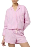 Florence By Mills Crop Pajama Top In Pink