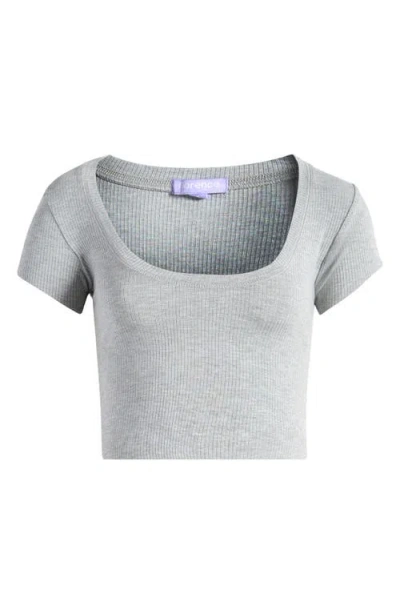 Florence By Mills Crop Rib Top In Heather Grey