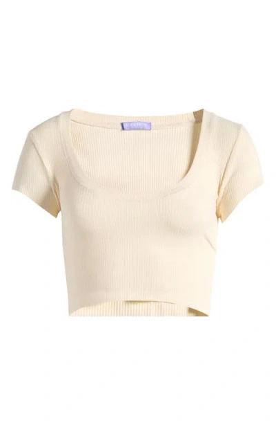 Florence By Mills Crop Rib Top In Whitecap Grey