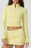 Florence By Mills Crop Stretch Cotton Blend Track Jacket