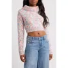 Florence By Mills Crop Turtleneck Sweater In Rainbow