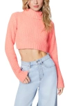 Florence By Mills Crop Turtleneck Sweater In Strawberry Ice