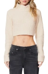Shop Florence By Mills Crop Turtleneck Sweater In Whitecap Grey