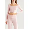 Florence By Mills Cross Back Crop Sweater In Ballerina