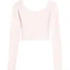 Florence By Mills Cross Back Crop Sweater In Ballerina