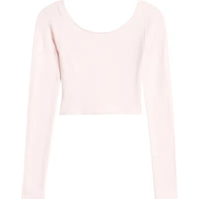 Florence By Mills Cross Back Crop Sweater In Ballerina