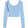 Florence By Mills Cross Back Crop Sweater In Endless Sky