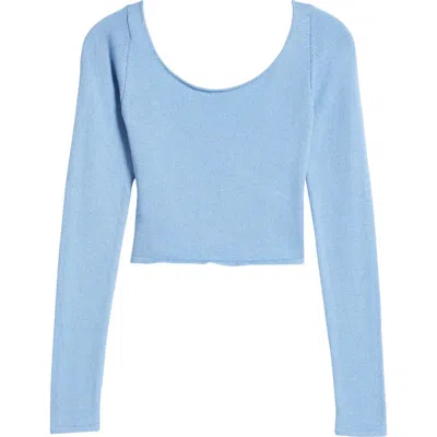 Florence By Mills Cross Back Crop Sweater In Endless Sky