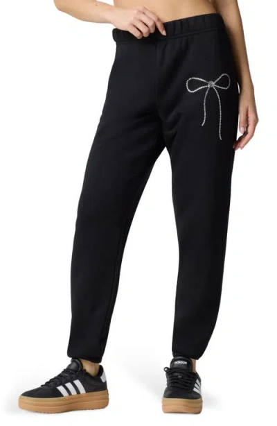 Florence By Mills Crystal Bow Detail Joggers In Black