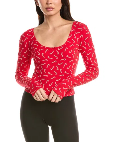 Florence By Mills Daze Off Long Sleeve Top In Red