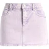 Florence By Mills Total Softie Denim Micro Skirt In Soft Millie Lavender