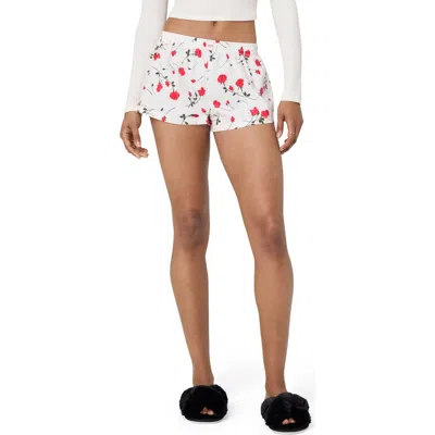 Florence By Mills Easy Cheeky Stripe Boxer Shorts In Rose Print Jet