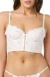 Florence By Mills Embroidered Crop Cotton Top