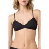 Florence By Mills Eyelet Cotton Bralette In Black