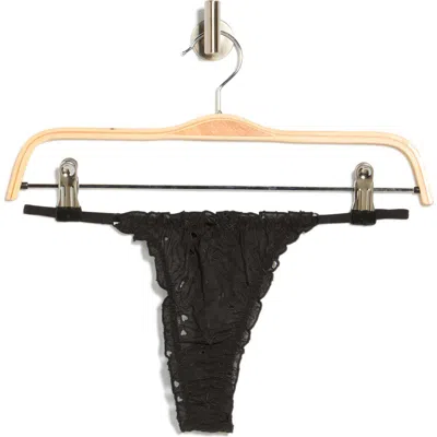 Florence By Mills Eyelet Lace Thong In Black