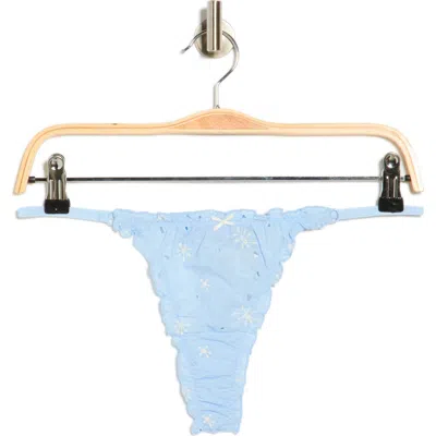 Florence By Mills Eyelet Lace Thong In Blue