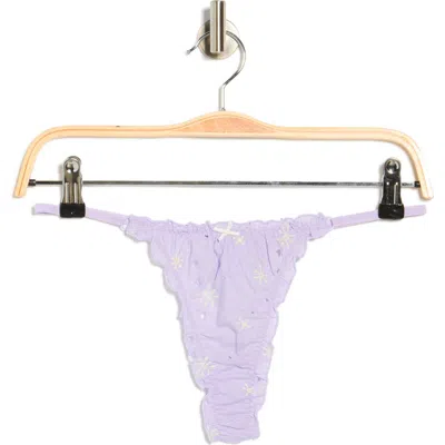 Florence By Mills Eyelet Lace Thong In Purple