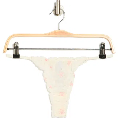 Florence By Mills Eyelet Lace Thong In White