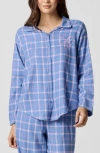 Florence By Mills Flannel Sleep Shirt In Blue