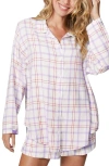 Florence By Mills Flannel Sleep Shirt In Jet Stream Plaid