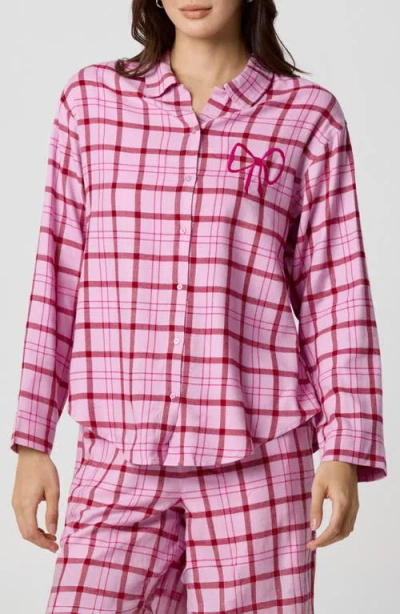 Florence By Mills Flannel Sleep Shirt In Pink