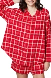 Florence By Mills Flannel Sleep Shirt In Scarlet Plaids