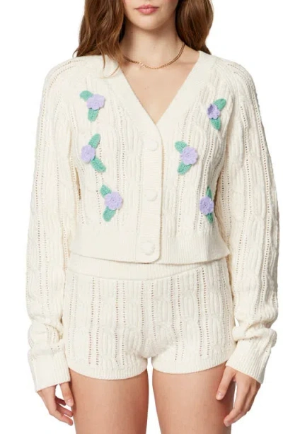 Florence By Mills Wild Wish Jacquard Cardigan In Jet Stream