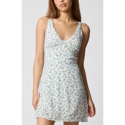 Florence By Mills Floral Print Sleeveless Minidress In Neutral