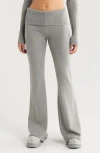 Florence By Mills Foldover Cotton Blend Leggings In Heather Grey